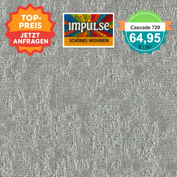 Nahaufnahme der Tip-Sheared-Oberfläche von Girloon Cascade 720 – Veloursstruktur